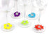 AussieSuperStore Homeware Supplies Eclectic Set of Silicone Wine Glass Markers Eclectic Set of Silicone Wine Glass Markers | Drink Glass Clip CBSILISHAPWINMRKRS